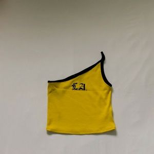 Yellow LA Cropped Top